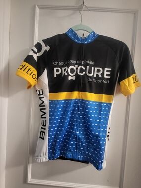 Procure Cycling Jersey in Black, Blue & Yellow